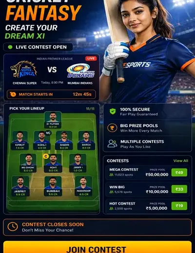 Plataformablaze (app blaze) fantasy cricket & matchday visual 3